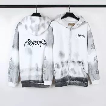 Куртка махровая Мужская/женская с капюшоном и надписью