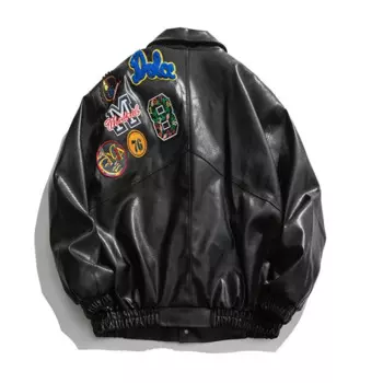 Куртка мужская черная мягкая кожаная куртка мотоциклетная велосипедная модная кожаная куртка мужская куртка карманная одежда