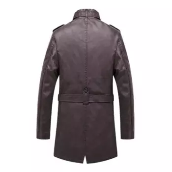 Куртка мужская из искусственной кожи, на осень/зиму