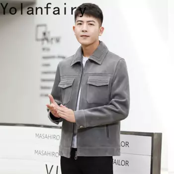 Куртка мужская из натуральной кожи, на весну/осень