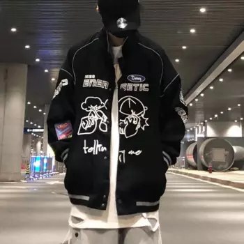 Куртка мужская оверсайз в стиле хип-хоп, Осень-зима