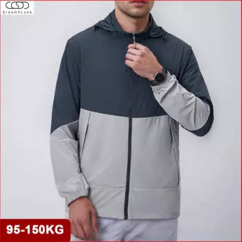 Куртка мужская Солнцезащитная с капюшоном, 95-150 кг, 8XL