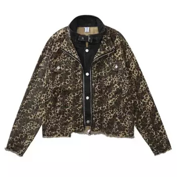 Куртка мужская составного кроя в стиле хип-хоп