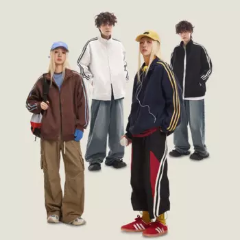 Куртка Мужская/Женская в полоску, модная Свободная Повседневная Уличная одежда в Корейском стиле, винтажная спортивная куртка, верхняя одежда в стиле хип-хоп, осень