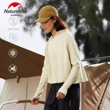 Куртка Naturehike UPF100 + женская, ветровка с защитой от солнца и ультрафиолетового излучения, быстросохнущая Спортивная, для велоспорта, бега, Солнцезащитная рубашка, на лето