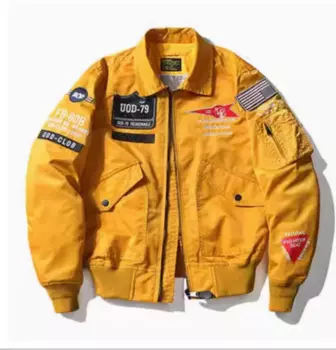 Куртка-пилот Мужская демисезонная с вышивкой