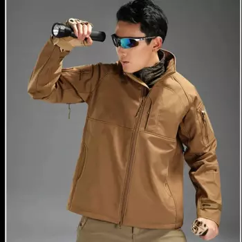 Куртка тактическая из мягкой кожи акулы для мужчин и женщин, комбинезон для тренировок на открытом воздухе, рыбалки, охоты, кемпинга, походов, весенняя куртка