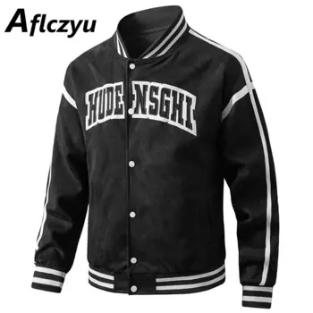 Куртка Varsity, мужская бейсбольная куртка с надписью и вышивкой, модные повседневные куртки-бомберы, пальто, мужская верхняя одежда