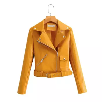 Куртка женская из искусственной кожи, Осень-зима