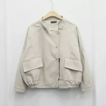 Куртка женская из искусственной кожи, тонкая свободная повседневная короткая байкерская куртка в Корейском стиле Харадзюку, Черная байкерская куртка из искусственной кожи для девушек