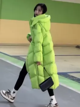 Куртка, женское новое пальто для женщин, Длинная зимняя пуховая куртка с подкладкой, женская одежда, пальто