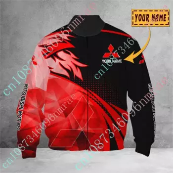 Куртки Mitsubishi для мужчин, одежда в стиле Харадзюку, ветровка в стиле хип-хоп, бейсбольная униформа, плотные пальто, куртка-бомбер с индивидуальным логотипом