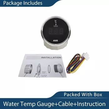 KUS цифровой измеритель температуры воды 25-120 градусов с подсветкой 12В/24В 52 мм (2 ") Автомобильный датчик