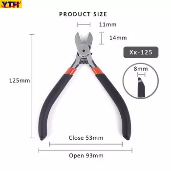 Кусачки диагональные KUAIQU XK-125 черные 125 мм