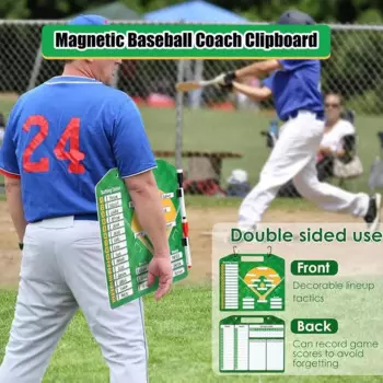 Кусачки для бейсбола для тренеров, сухая стираемая Магнитная бейсбольная доска, прочные многоразовые кусачки для бейсбола, магнитная доска для бейсбола
