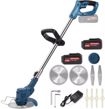 Кусторез электрический Weed Wacker с 9 лезвиями, безструнный Weed Eater аккумуляторный кусторез с питанием от 2 шт. 4 Ач B