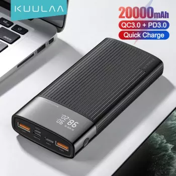 KUULAA Power Bank 20000 мАч QC PD 3,0 PoverBank PowerBank с быстрой зарядкой 20000 мАч USB Внешнее зарядное устройство для iPhone 15 14