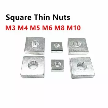 Квадратные гайки M3 M4 M5 M6 M8 M10 из углеродистой стали