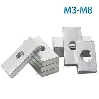 Квадратные гайки M3-M8 оцинкованные углеродистая сталь