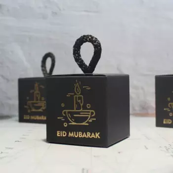 Квадратные коробки для конфет Eid Mubarak, Подарочная коробка, идеально подходит для мусульманских праздников на новый год Рамадан и ИД. Портативный в белом, зеленом, черном цвете.