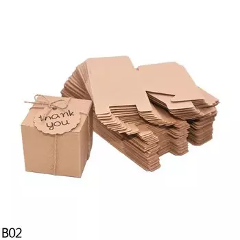 Квадратные коробки для конфет из крафт-бумаги YONGSNOW