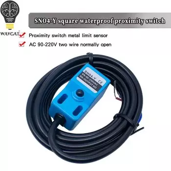 Квадратный Индуктивный бесконтактный переключатель, металлический датчик датчика, магнитный, постоянный ток, три провода, NPN, обычно открывается, 24 В