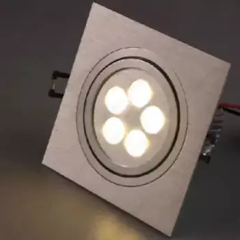 Квадратный встроенный потолочный светильник 5 Вт