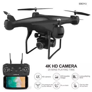 Квадрокоптер EBOYU S32T, Wi-Fi, FPV, 4K/1080P, широкий угол обзора