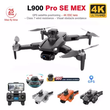Квадрокоптер L900 Pro SE MAX 4K с HD-камерой, профессиональный мини-Дрон с бесщеточным Мотором, Wi-Fi, GPS, FPV, детские игрушки