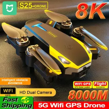 Квадрокоптер Mijia S25 с GPS, 4K, 8K, двойная камера