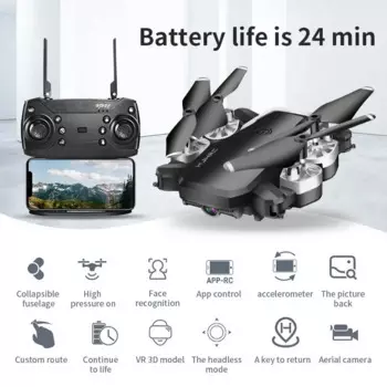 Квадрокоптер с широкоугольной камерой 4K, Wi-Fi, FPV