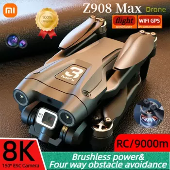 Квадрокоптер Z908ProMax складной с бесщеточным Мотором и двойной камерой 8K, GPS, Wi-Fi, FPV, 10000 м