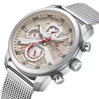 Кварцевые часы для мужчин, лучший бренд, роскошные водонепроницаемые часы, светящийся недельный дисплей, спортивные мужские часы со стальным ремешком, Reloj Hombre NF9211S