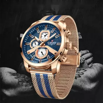 Кварцевые часы для мужчин, повседневные спортивные часы с календарем недели, светящиеся водонепроницаемые часы, сетчатые стальные полоски, мужские часы Relogios Masculino