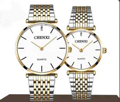 Кварцевые часы модные и модные часы для пар 2024 женские легкие стальные полосы мужские повседневные водонепроницаемые часы