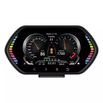 KWHUD HUD OBD2 Дисплей Бортовой компьютер Автомобильный спидометр Измеритель уклона об/мин для Hyundai i30/i10/Accent/Tucson 2008-2024 Бензин