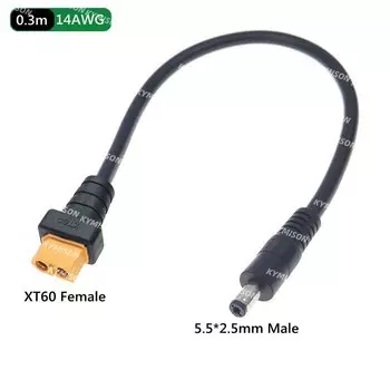 KYMISON Кабель-адаптер XT60 на DC 5.5*2.1/5.5*2.5 мм