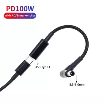 KYMISON USB C PD кабель для зарядки Samsung 100 Вт черный