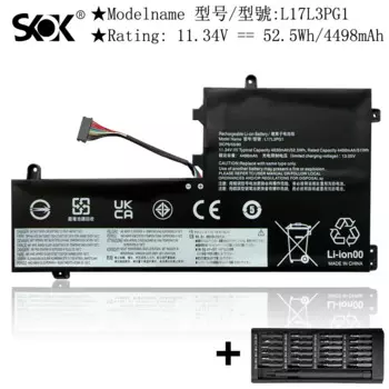 L17M3PG2 Аккумулятор для ноутбука, совместимый с Lenovo Legion Y7000-2019 Y7000P-1060 Y530-15ICH-1060 Y540-15IRH Series L17C3PG2