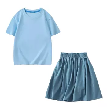 L NIGO Детская летняя однотонная Повседневная футболка с коротким рукавом модная полуюбка