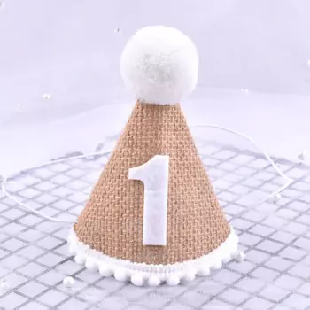 Льняная шапочка MOONBIFFY для первого дня рождения