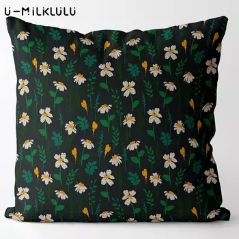 Льняной чехол для подушки в полоску богемный стиль