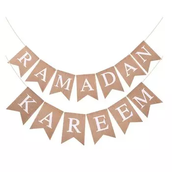 Льняные баннеры Ид Мубарак EACH PARTY