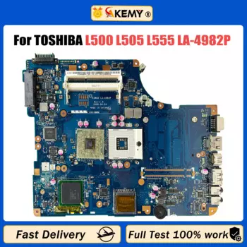 LA-4982P материнская плата для ноутбука TOSHIBA Satellite L500 L505 L555 K000086470 материнская плата KSWAA PM45 DDR3
