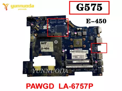 LA-6757P для ноутбука Lenovo G575 материнская плата E-450 PAWGD UMA протестирована хорошо