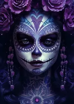 La Catrina Сахарный Череп Девушки картина на холсте