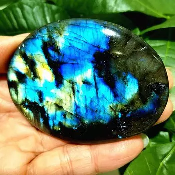 Лабрадорит голубой желтый EBET