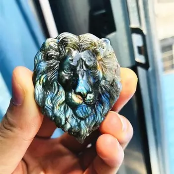 Лабрадорит Лев статуэтка