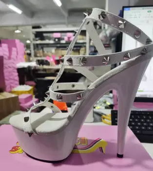 LAIJIANJINXIA Новинка 15 см/6 дюймов ПУ Верхняя модель сексуальные экзотические женские босоножки на высоком каблуке и платформе