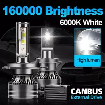 Лампа для автомобильных фар, H4, H7, 150 Вт, HB4, H11, H1, HB3, 9005, 9006